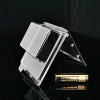 Stock Boîte à clapet en plastique transparent transparent pour emballage de batterie pour protection et visibilité
