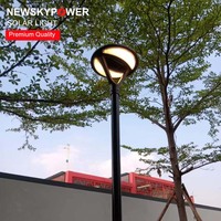 Lampe solaire de cour à design carré élégant, 20W, luminosité élevée, allumage et extinction automatiques toute la nuit, pour les allées résidentielles, directement de l'usine