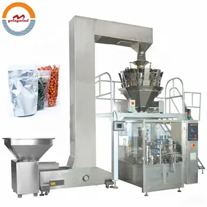 Automatic granule zip lock pouch packing machine auto horizontal doypack premade bag rotary packaging bagging machinery for sale