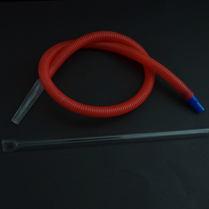 Seeking Excellence <b>Hookah</b> Hose 14x1.5x300mm Red Flexible Tube With Blue Connector For Smoking Accessories - Product Image 3