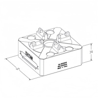 Sistema de Mandril Manual de 4 Mordazas, Tamaño 90, Interfaz Estándar ITS, 10000N, 0.002mm, para Torno CNC, Husillo EDM, Rectificado y Fresado 3A-100004