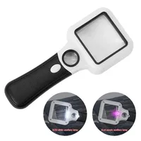5x 45x Illuminated Magnifier with LED Light UV Lamp Handheld Magnifying Glass Reading Loupe Glass Jewelry Magnifier