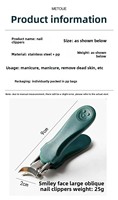 Coupe-ongles anti-éclaboussures en acier inoxydable à pointe inclinée et grande ouverture pour les ongles des bébés - Manucures sans effort pour la maison