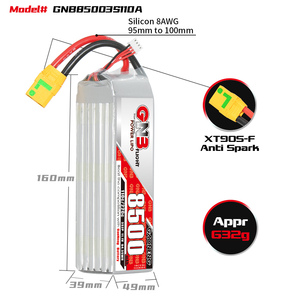 Gaoneng gnb 8500mAh 3S 11.1V 220C 110C XT90S RC LiPo แบตเตอรี่ EDF เจ็ตส์รถบรรทุกเครื่องบินเฮลิคอปเตอร์เรือ multicopter RC งานอดิเรก - Product Image 3