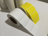 Étiquette thermique directe jaune 100x75mm pour emballage