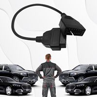 Cable de escáner OBD 1, adaptador de enchufe de 12 pines a OBD II de 16 pines para aplicaciones electrónicas de automóviles y máquinas