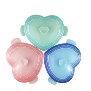 Mini <span class=keywords><strong>Cocotte</strong></span> Coeur Rose en Céramique Mignon avec Couvercle - Product Image 6