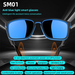 แว่นตาอัจฉริยะ SM01 สำหรับเล่นเพลงคุณภาพสูง รองรับการรับสาย ป้องกันน้ำ IPX4 ป้องกันรังสียูวี ป้องกันแสงสีฟ้า เหมาะสำหรับผู้ชายและผู้หญิง - Product Image 4