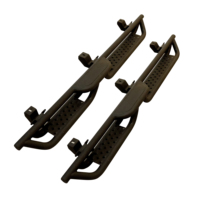 Zolionwil 4X4 Pickup Truck Otro Exterior Negro Estribos traseros Paso lateral para 18-24 Jeep Wrangler JL 4 puertas
