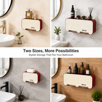 Organisateur de savon mural amovible en ABS sans perçage, boîte de rangement de salle de bain de luxe étanche, gain de place et multi-usage