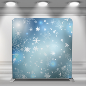 8X8FT personalizado azul copos de nieve diseño telón de fondo para eventos fiesta de cumpleaños tensión tela telón de fondo decoración de boda telón de fondo - Product Image 1