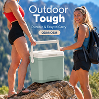 Ensemble de glacières isothermes 18L pour aliments et boissons, en PE et PP, avec joint de sécurité et compartiment de rangement, pour l'extérieur
