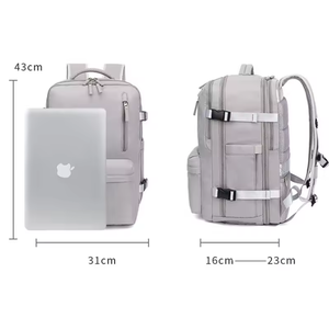 यूनिसेक्स बड़ी क्षमता यूएसबी चार्जिंग पोर्ट ट्रैवल बैग शॉर्ट ट्रिप बिजनेस लैपटॉप के साथ सामान बैकपैक कैरी - Product Image 4