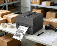 AIYIN AT341 Printer Label Stiker Barcode USB 4 Inci 300DPI Thermal & Thermal Transfer Tersedia untuk Kantor, Toko, Ritel