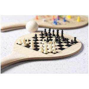 Hot Selling Promotional Summer Tennis Game <b>Set</b> Wooden Beach Racket Paddle Checkers Sport <b>Chess</b> <b>Board</b> Toy - Product Image 5