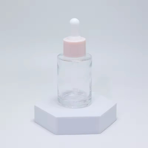 ขวดแก้วใสทรงกลมแบบใหม่ขนาด 30 มล. พร้อมหัวหยดแบบไหล่เรียบ - Product Image 4