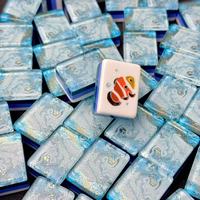 Tessere per Mahjong Americano, Design Moderno JOYF con Sirene in Resina, Acrilico a 4 Strati, con Borsa per il Trasporto