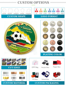 Pièce de collection personnalisée en métal 3D double face, émail souple et dur, sur le thème de la Coupe de football, pour souvenirs d'entreprise - Product Image 4