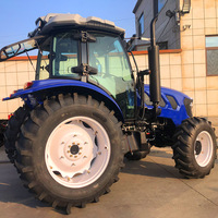 Tracteur agricole compact 80 CV 100 CV 4x4 à roues, haute clarté au sol, pas cher, fournisseur chinois