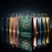 Sacs en papier personnalisés de luxe avec votre propre logo pour vêtements, sacs d'emballage pour boutique de vêtements rose mat avec poignées en ruban