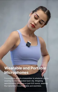 Ulanzi AM18 U-Mic Stereo microfono canale senza fili Lavalier sistema microfono per la registrazione Video intervista Smartphone DSLR - Product Image 5