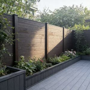 รั้ว<span class=keywords><strong>ระแนง</strong></span>ไม้เทียม WPC สำหรับ<span class=keywords><strong>ภายนอก</strong></span>บ้าน สวน ฟาร์ม ทำเองได้ พร้อมเสาอะลูมิเนียม ประตูรั้ว และแผงรั้ว - Product Image 3