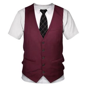 <span class=keywords><strong>T</strong></span>-shirt unisexe Fitspi imprimé en 3D, motif costume de smoking et cravate, drôle et original, à manches courtes, respirant, idéal pour <span class=keywords><strong>l</strong></span>'é<span class=keywords><strong>t</strong></span>é, les fêtes et le cosplay - Product Image 5