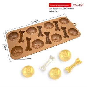 Colección Completa de Moldes de Silicona para Chocolate de Halloween con Diseño de Calabaza, Sombrero de Bruja y Telaraña - Product Image 1