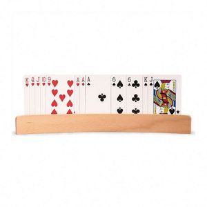 Wooden Handicraft <b>Card</b> Display Stand Handmade Curved Wooden Rack for <b>Playing</b> <b>Cards</b> Displays - Product Image 3