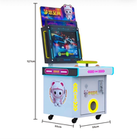 Machine de jeu d'arcade de course automobile pour enfants à monnayeur avec volant, borne de jeu vidéo pour aire de jeux intérieure et centre d'amusement pour enfants