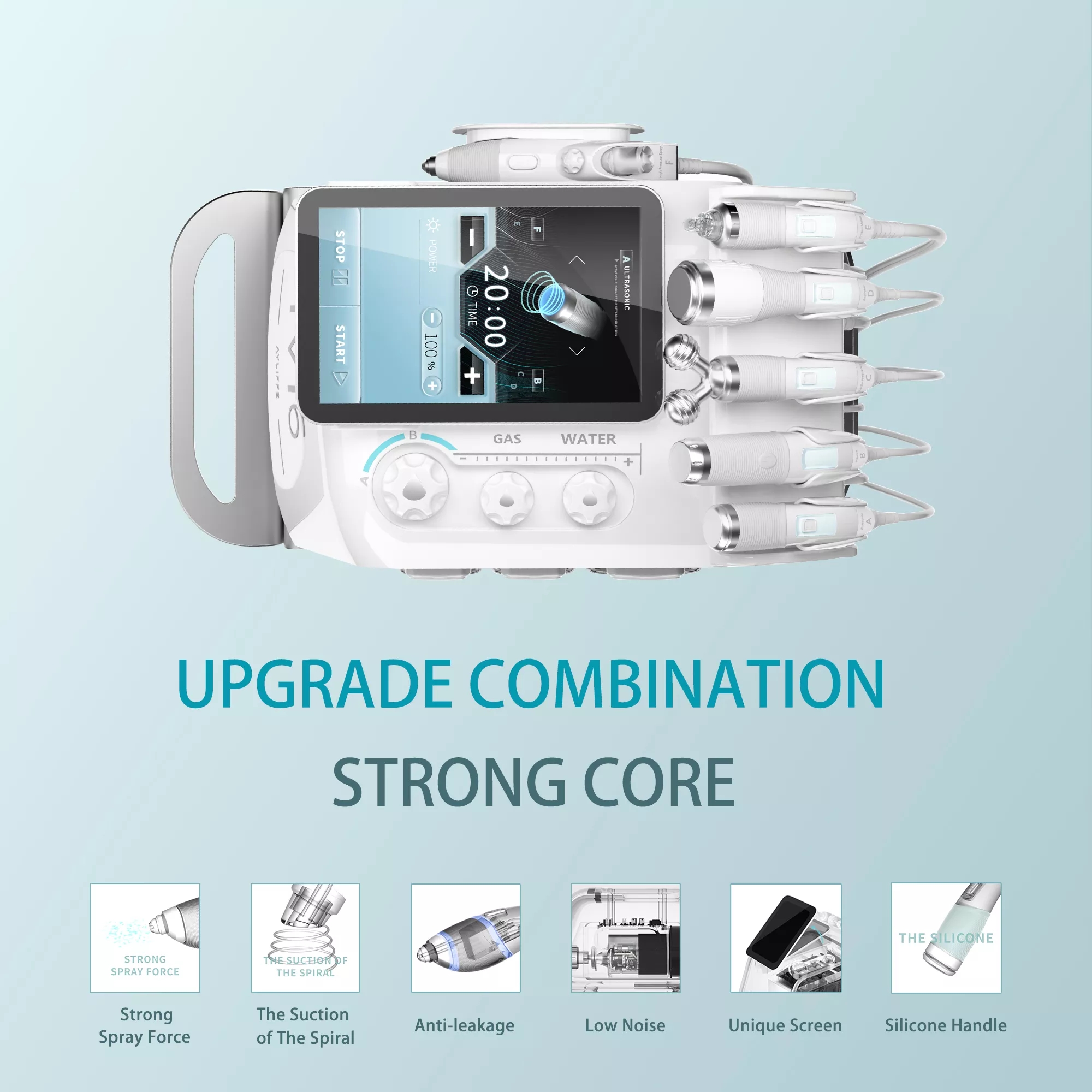 Portable m6 Aqua Facial Jet Peel Micro Dermabrasion Pore Vacuum Blackhead Remover Hydra skin peel  hydro spa Facial Machine