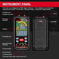 Multimètre numérique portable intelligent professionnel True RMS AC/DC 4 chiffres, petit, rétroéclairé, 1000V AC/DC