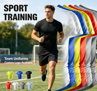 T-shirt de sport professionnel pour homme, couleur unie, séchage rapide, design vierge, idéal pour uniforme d'équipe athlétique et usage en salle de sport