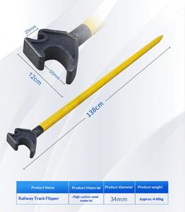 Tourne-rail manuel de type FG avec pince pour voies ferrées, tourne-rail de type bec pour l'entretien des voies de croisement - Product Image 1