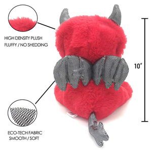 Peluche de Perro Pug Personalizado Directo de Fábrica con Disfraz de Diablo y Capucha Móvil, Muñecos de Perro Suaves para Cumpleaños, Halloween y Abrazos Nocturnos - Product Image 2