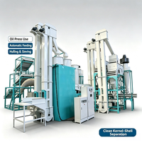 Machine à décortiquer le riz automatique et presse à huile, capacité 100 kg/h, 220V, alimentation, décorticage, tamisage, séparation des grains et des coquilles
