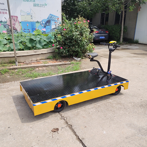 Chariot plat électrique mobile pliable de marchandises d'entrepôt de bon prix chariot à plate-forme électrique résistant de 4 roues - Product Image 4
