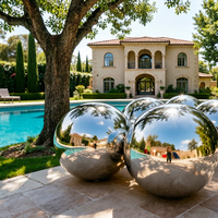 Sphère miroir gonflable en PVC de qualité commerciale, argent chromé, boule suspendue pour la décoration intérieure et extérieure de mariages, fêtes, scènes et événements