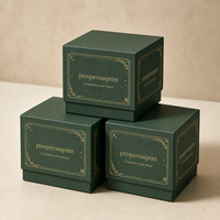 Boîtes rigides en papier personnalisées de luxe avec couvercle supérieur et base pour bougies en pot et huiles essentielles