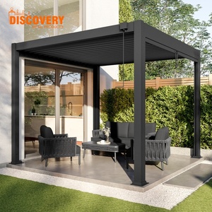 Pérgola <span class=keywords><strong>con</strong></span> Recubrimiento de Polvo de Aluminio para Jardín y Patio, Techo Impermeable Ecológico, Tamaño Personalizado, Fácil Instalación, Venta al Por Mayor B2B - Product Image 2