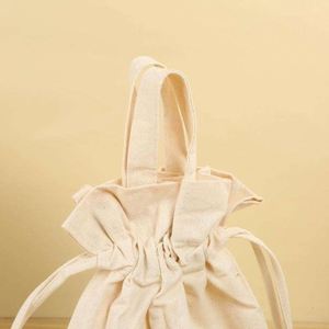 Sac de courses en toile personnalisé avec logo, grande capacité, écologique, à cordon de serrage, pour le shopping - Product Image 3