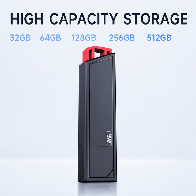 USB Flash Drive 128GB Pendrive USB 2.0 Plastic Flash Disk High Speed for Office School Business Data Backup Custom Logo