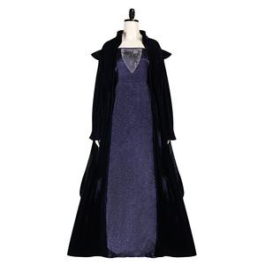 Vestido de fiesta de Halloween para mujer, Sola Naberrie, Cosplay, vestido largo morado con capa, disfraz de 2017 - Product Image 6