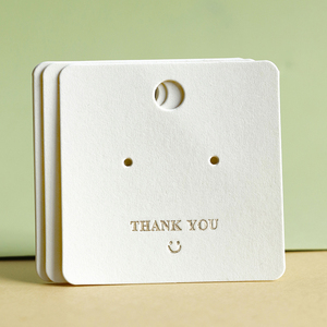 Tarjeta <span class=keywords><strong>de</strong></span> exhibición <span class=keywords><strong>de</strong></span> joyería blanca pura, agujero en relieve para pendientes, collar, tarjeta <span class=keywords><strong>de</strong></span> presentación - Product Image 6