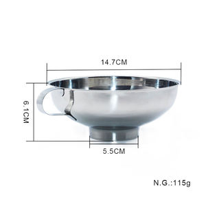 Funil para Conservas para Frascos Largos e Regulares, Funil de Boca Larga em Aço Inoxidável para Uso na Cozinha - Product Image 5