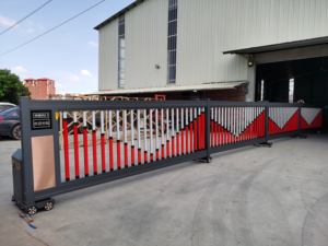 Aluminium Segment Toegangspoort Gesegmenteerde Elektrische Hangende Zwevende Schuifdeur Fabriek - Product Image 3