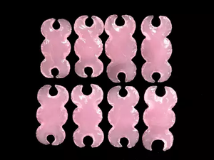 Figurine en quartz rose en forme de croissant de lune, artisanat en pierre fait main, décoration Feng Shui pour l'amour, souvenir, cadeau - Product Image 3