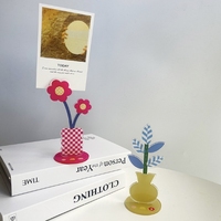 Clip de bureau en acrylique pour bloc-notes, support vertical pour photos et messages, pince à photos pour petits objets de présentation