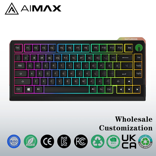 Wireless Three Model Programmable 2.4G+USB+BT RGB Mechanical Mini Keyboard 81 Keys for PC Gaming