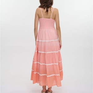 Vestidos Largos de Verano para Mujer al por Mayor, Vestido Maxi de Cintura Alta con Degradado, Espalda Descubierta y Tirantes Finos para la Playa - Product Image 6